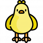 Flat icone oiseau domestique